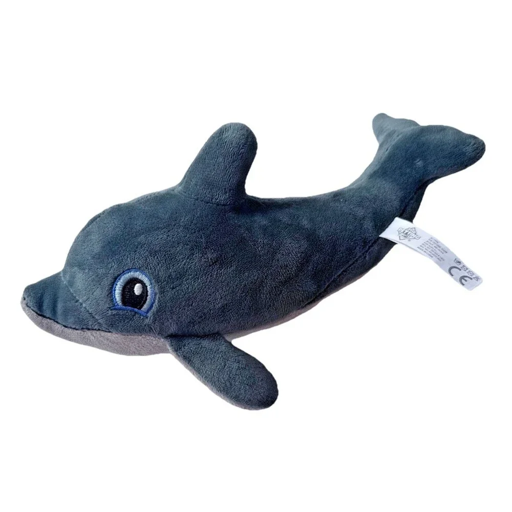 The Petting Zoon Plush Dolphin Model Slapstix gray 10 inch